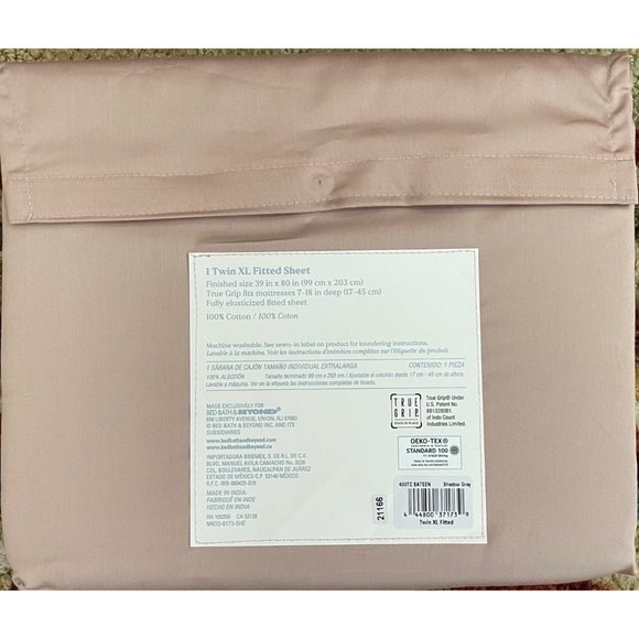 Nestwell Twin XL NWT Dusty Rose Silky and Smooth Sateen Fitted Cotton Bed Sheet - Picture 2 of 3